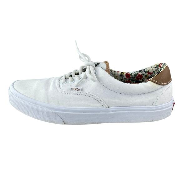 Vans Era 59 Men's White Floral Lace Up Low Top Canvas Sneakers Shoes Size 10 - Picture 1 of 5